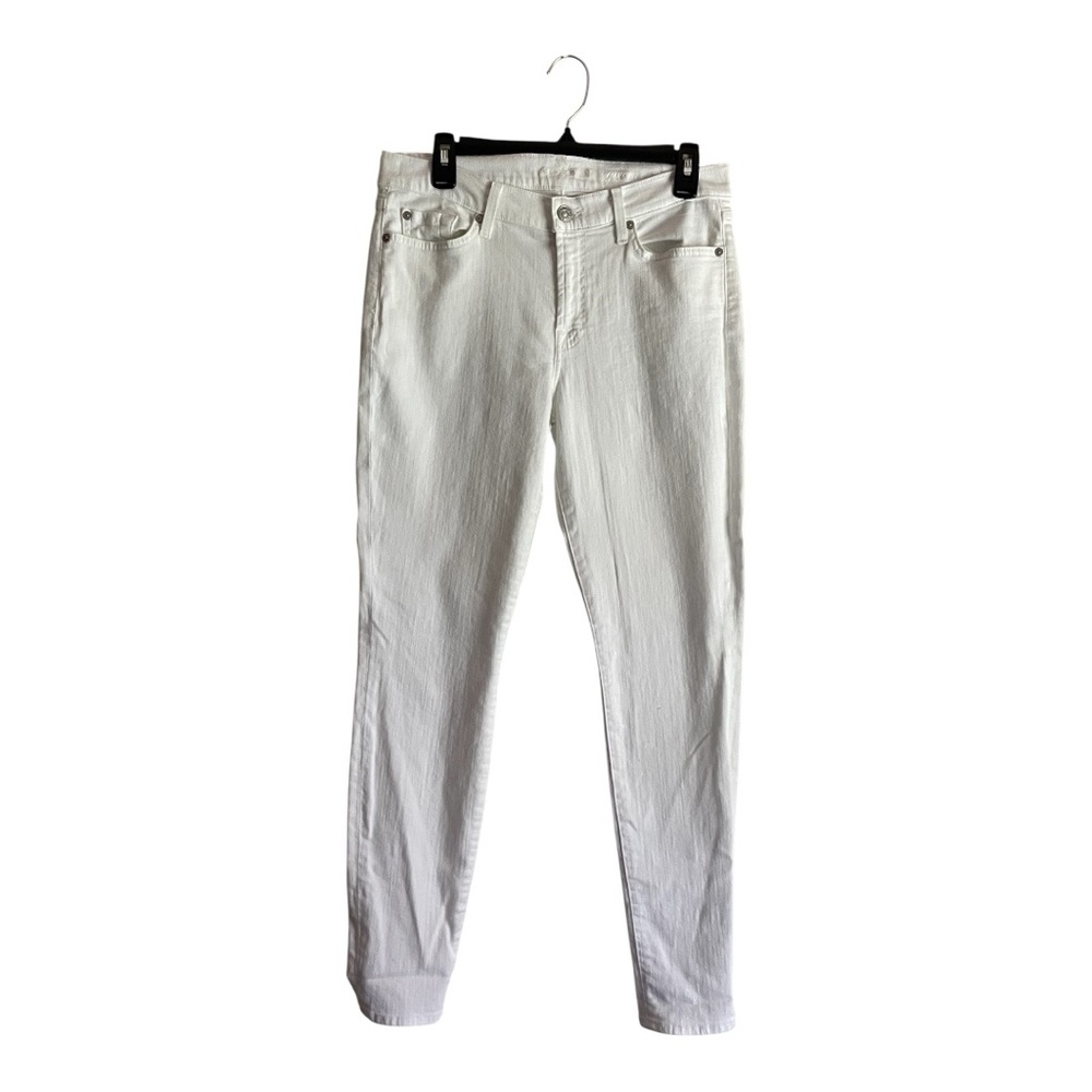 7 For All Mankind White Skinny Jeans